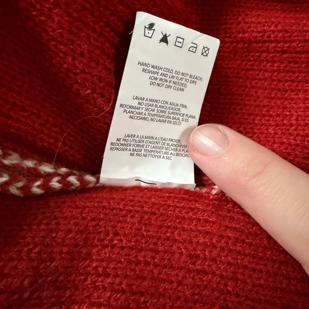 Wrangler Retro Red and Beige Knit Sweater - Picture 7 of 7
